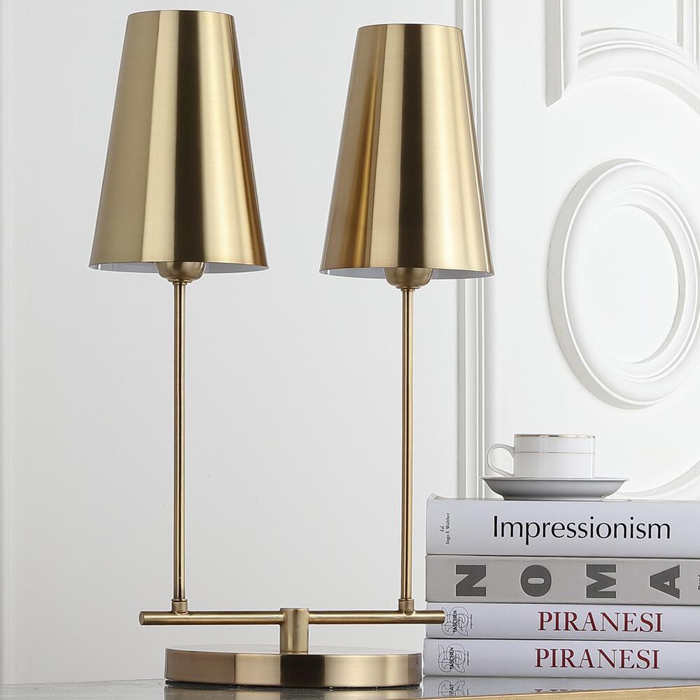 Safavieh Rianon 22.5" Table Lamp in Brass Gold, , large