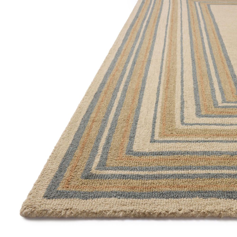 Chris Loves Julia x Loloi Alfie Natural and Multicolor 5' x 7'6" Area Rug, , large