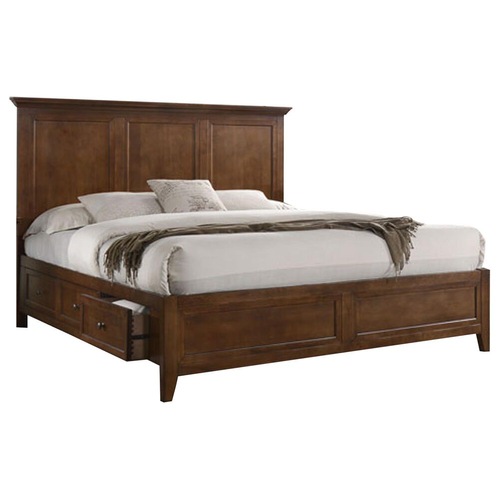 Hawthorne Furniture San Mateo 4 Piece King Storage Bedroom Set in Tuscan, , large