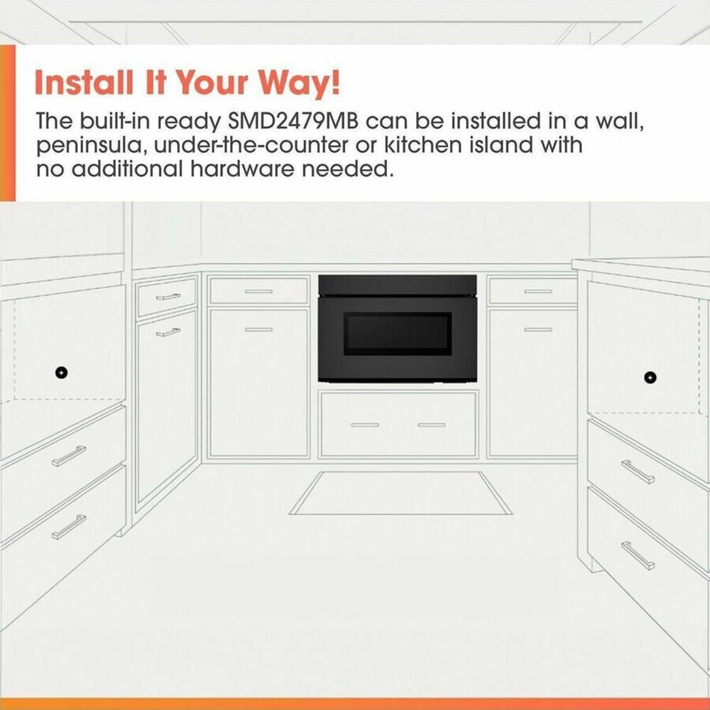 Sharp 1.2 Cu. Ft. Built-In Smart Microwave Drawer Oven with Easy Wave Open in Black, , large