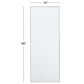 Maple and Jade 36" x 14" Rectangular Wood Wall Mirror with Thin Frame in White, , large