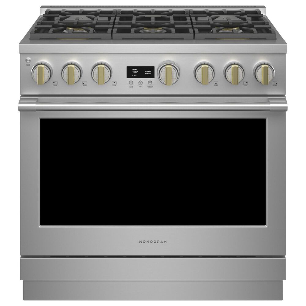 Monogram 36" Dual-Fuel Professional Range with 6 Burners in Stainless Steel, , large