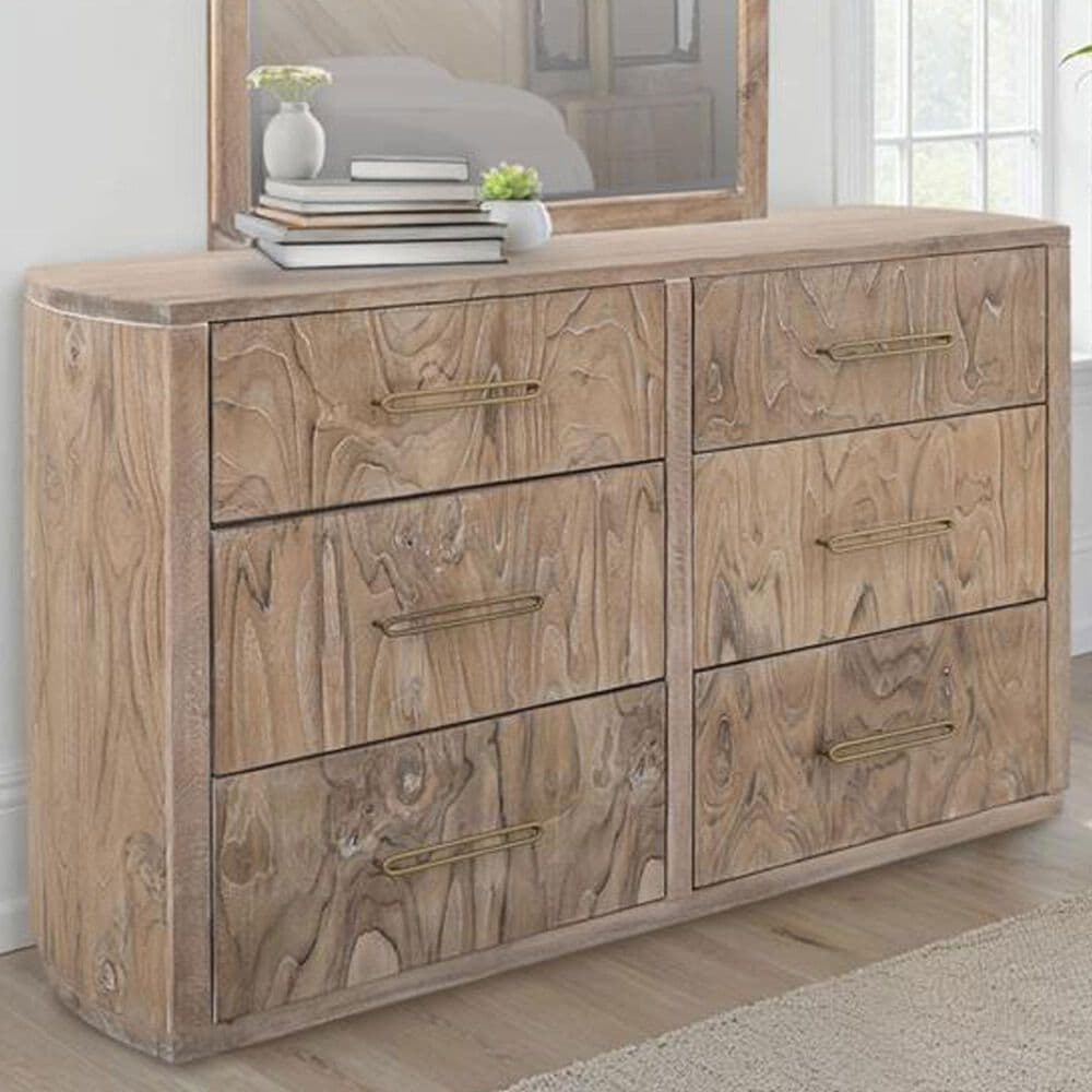 Fallridge Balam 6-Drawer Dresser Only in Stained White, , large