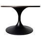 Leisuremod Verve 27" Coffee Table with MDF Top in Black and Dark Brown, , large