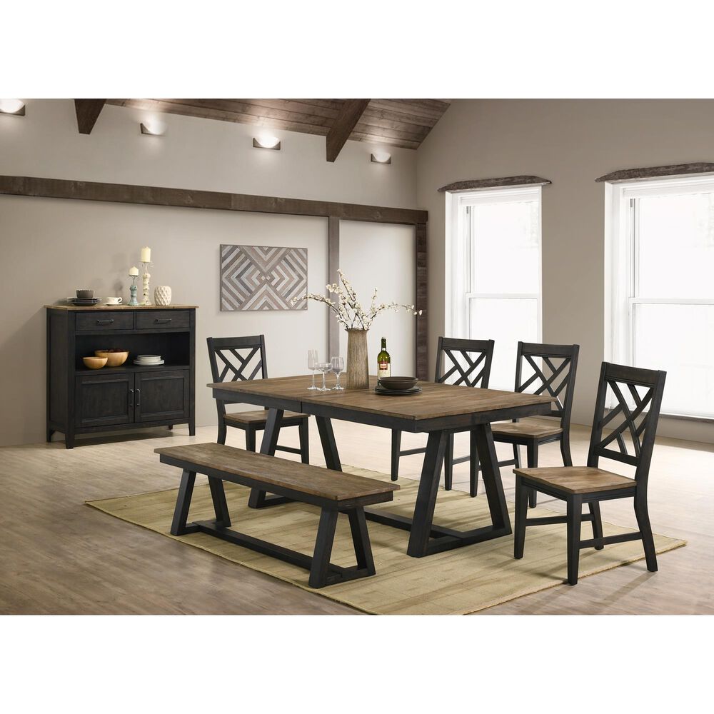 Hawthorne Furniture Harper Side Chair in Brushed Brown and Pecan, , large