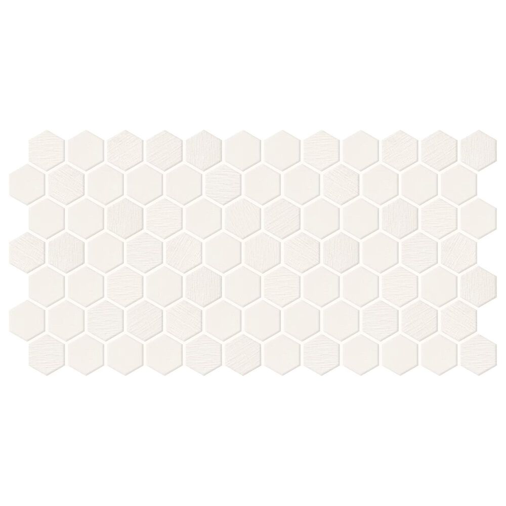 Dal-Tile Keystone Arctic White 2" x 2" Hexagon on 12" x 24" Ceramic Mosaic Sheet, , large