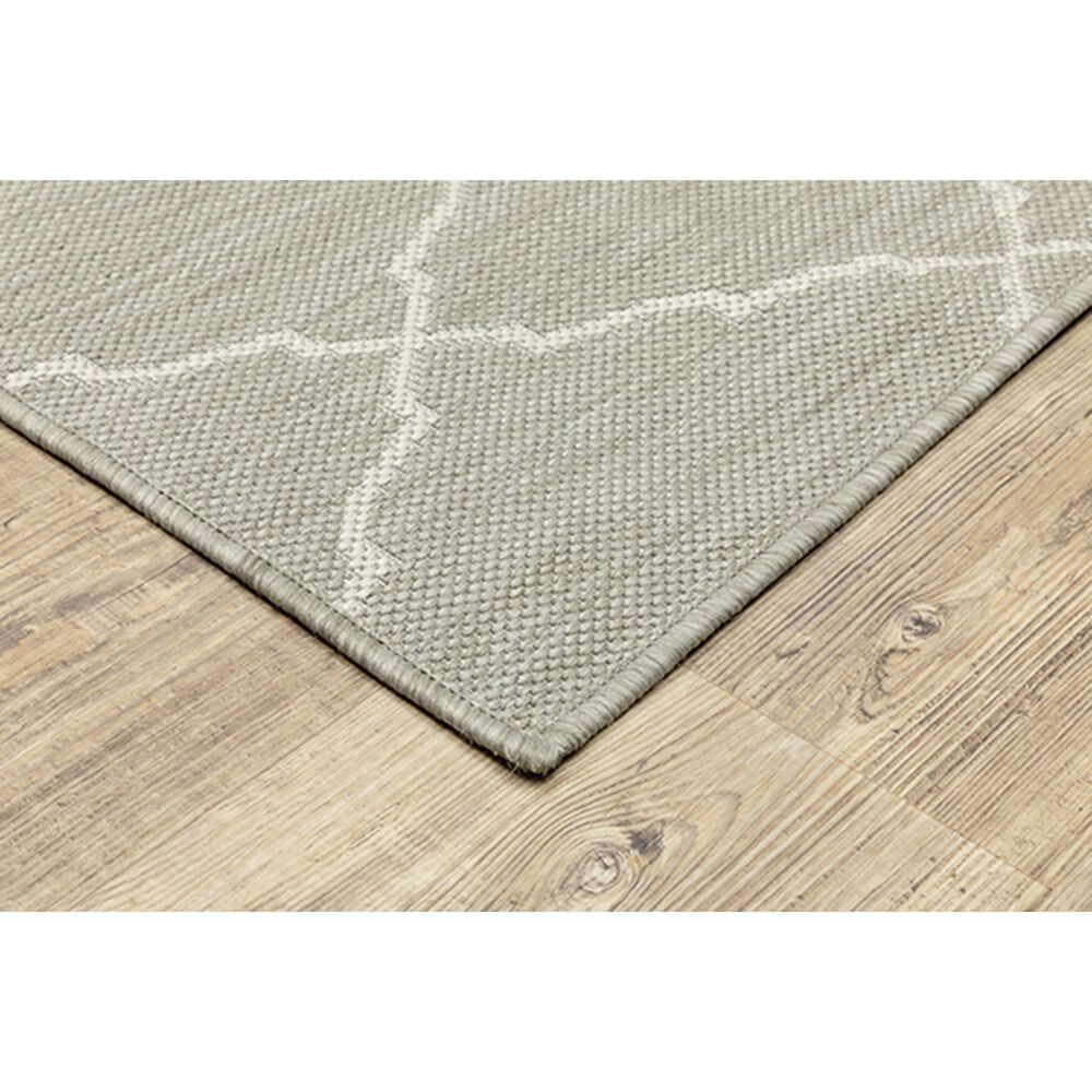 Oriental Weavers Portofino 7225H 5&#39;3&quot; x 7&#39;3&quot; Gray Area Performance Rug, , large
