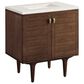James Martin Vanities Amberly 30" Single Bathroom Vanity in Mid-Century Walnut with 3 cm Lime Delight Quartz Top and Rectangular Sink, , large