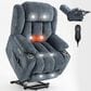 Hearth and Haven Power Lift Recliner in Blue, , large