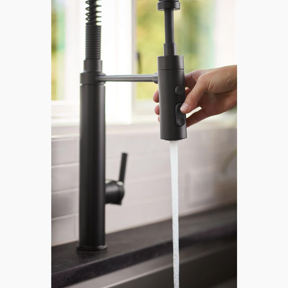 Kohler Purist Pull Down Kitchen Sink Faucet in Matte Black, , large
