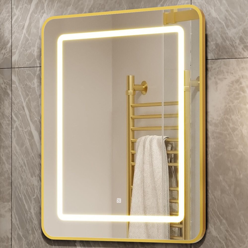 HOMLUX 24" x 30" Bathroom Medicine Cabinet with Mirror in Gold, , large