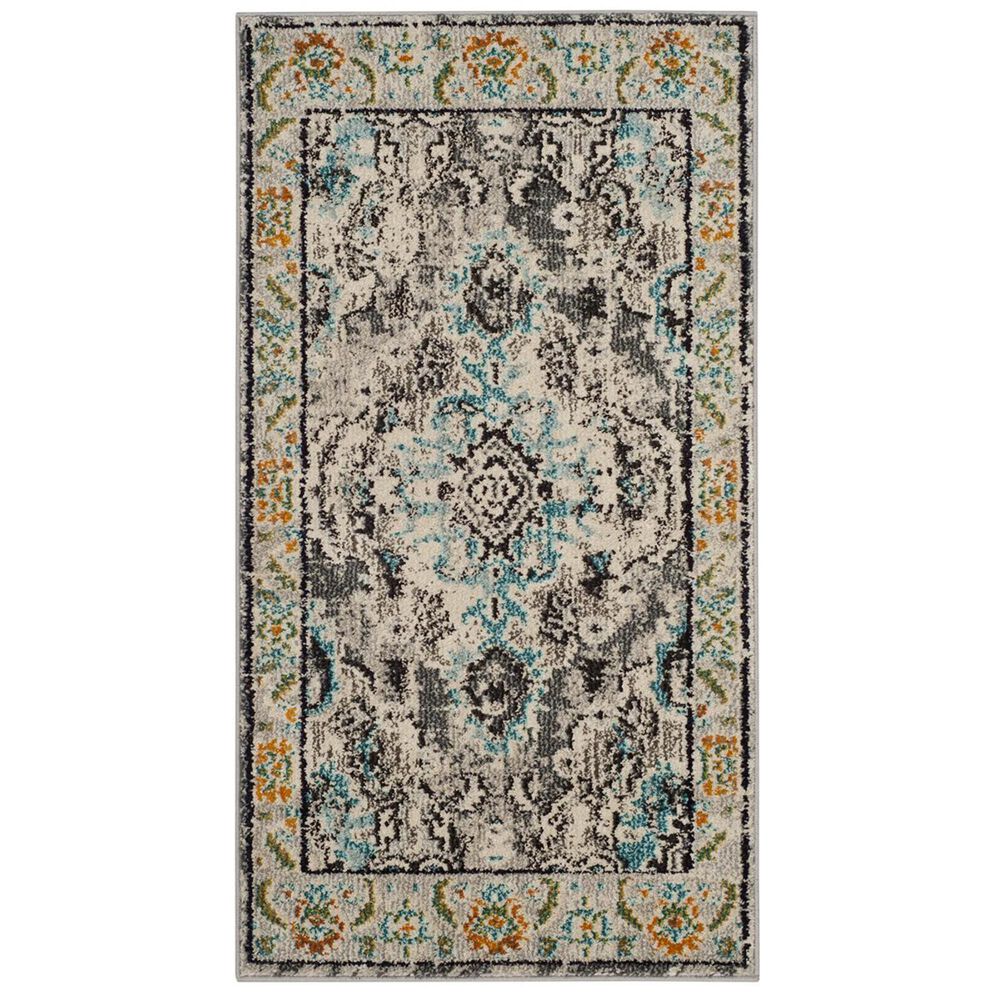 Safavieh Monaco MNC243G-3 3&#39; x 5&#39; Grey/Light Blue Area Rug, , large