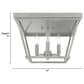 Hunter Laurel Ridge 4-Light Flush Mount in Brushed Nickel, , large