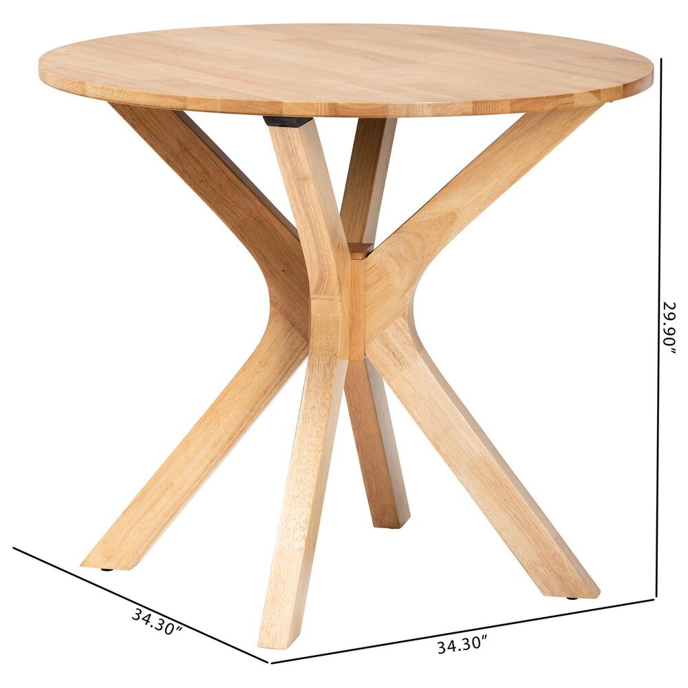 Baxton Studio Kenji 34" Dining Table in Natural Brown - Table Only, , large