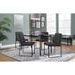 Lumisource Fuji Dining Chair with Charcoal Cushion in Black (Set of 2), , large