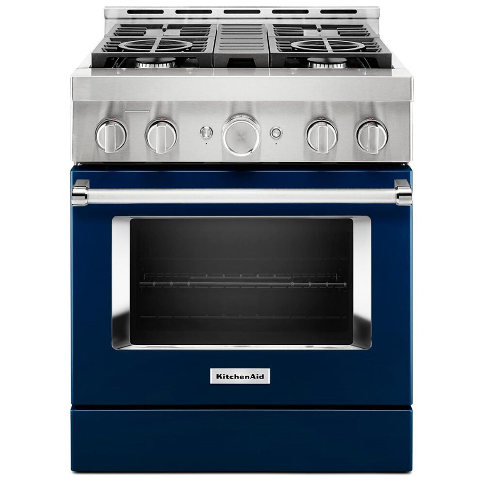 KitchenAid 4.1 Cu. Ft. Freestanding Gas Range with True Convection in Ink Blue, , large