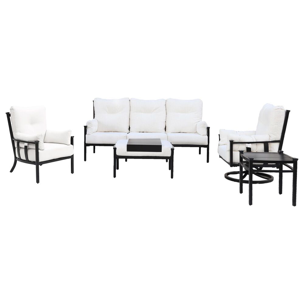 GatherCraft Seville 5-Piece Patio Conversation Set in Medora Ivory, , large