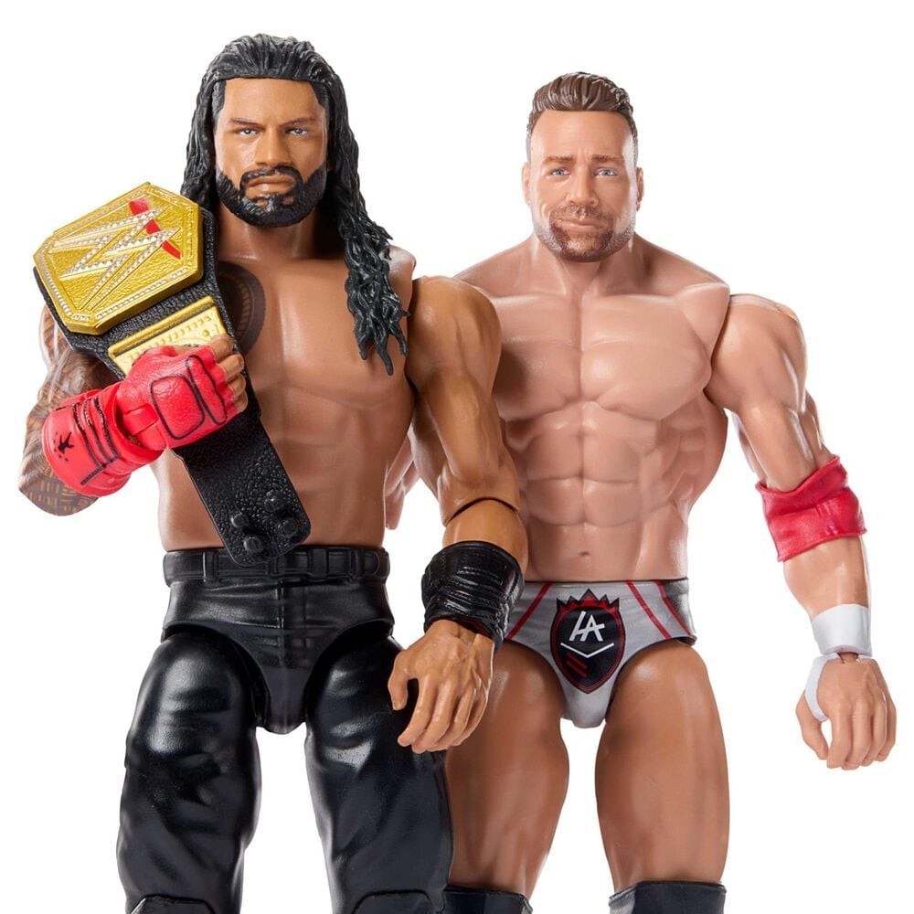 WWE Main Event Showdown Series 21 Action Figures Set - Roman Reigns and LA Knight in Multicolor, , large