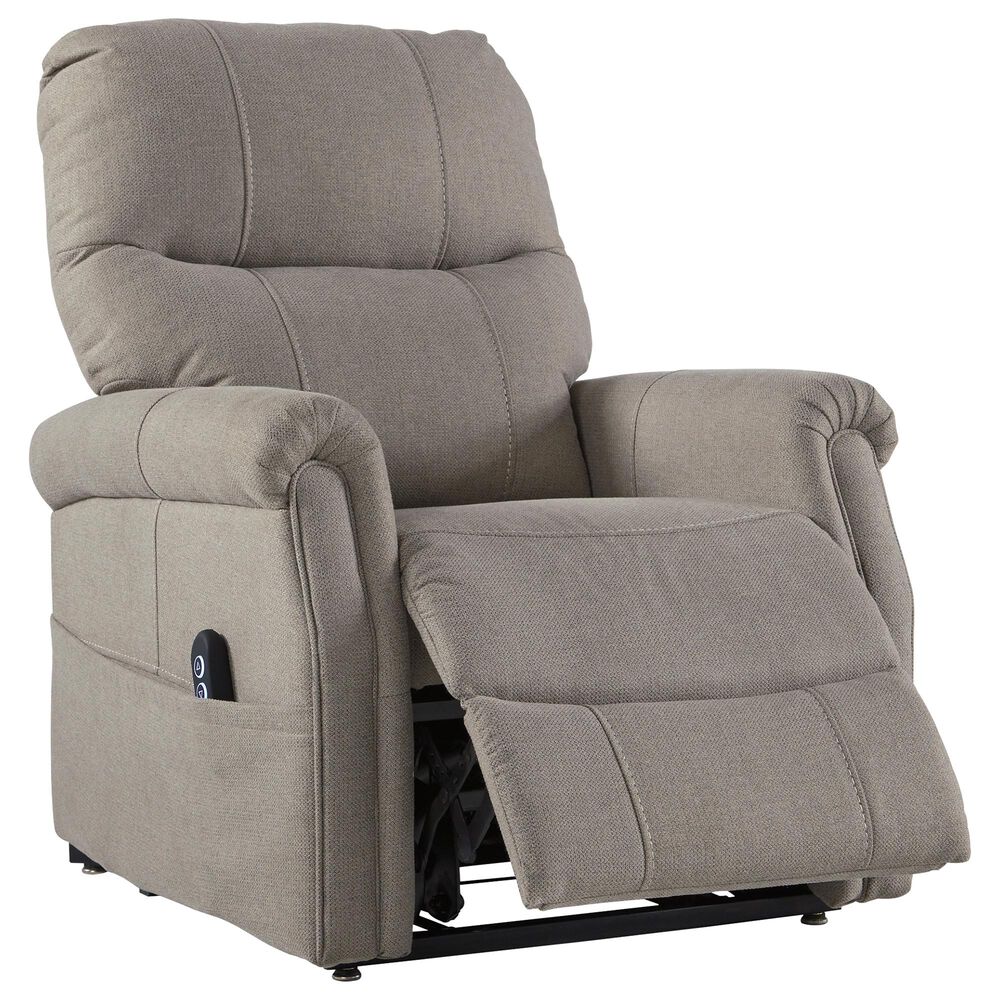 Signature Design by Ashley Markridge Power Lift Recliner in Gray, , large