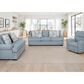 Moore Furniture Morgan Stationary Loveseat in Cakepop Chambray, , large
