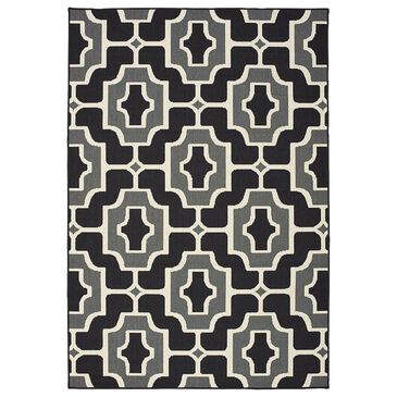 Oriental Weavers Marina 1491Z 2"5" x 4"5" Black and Grey Area Rug, , large