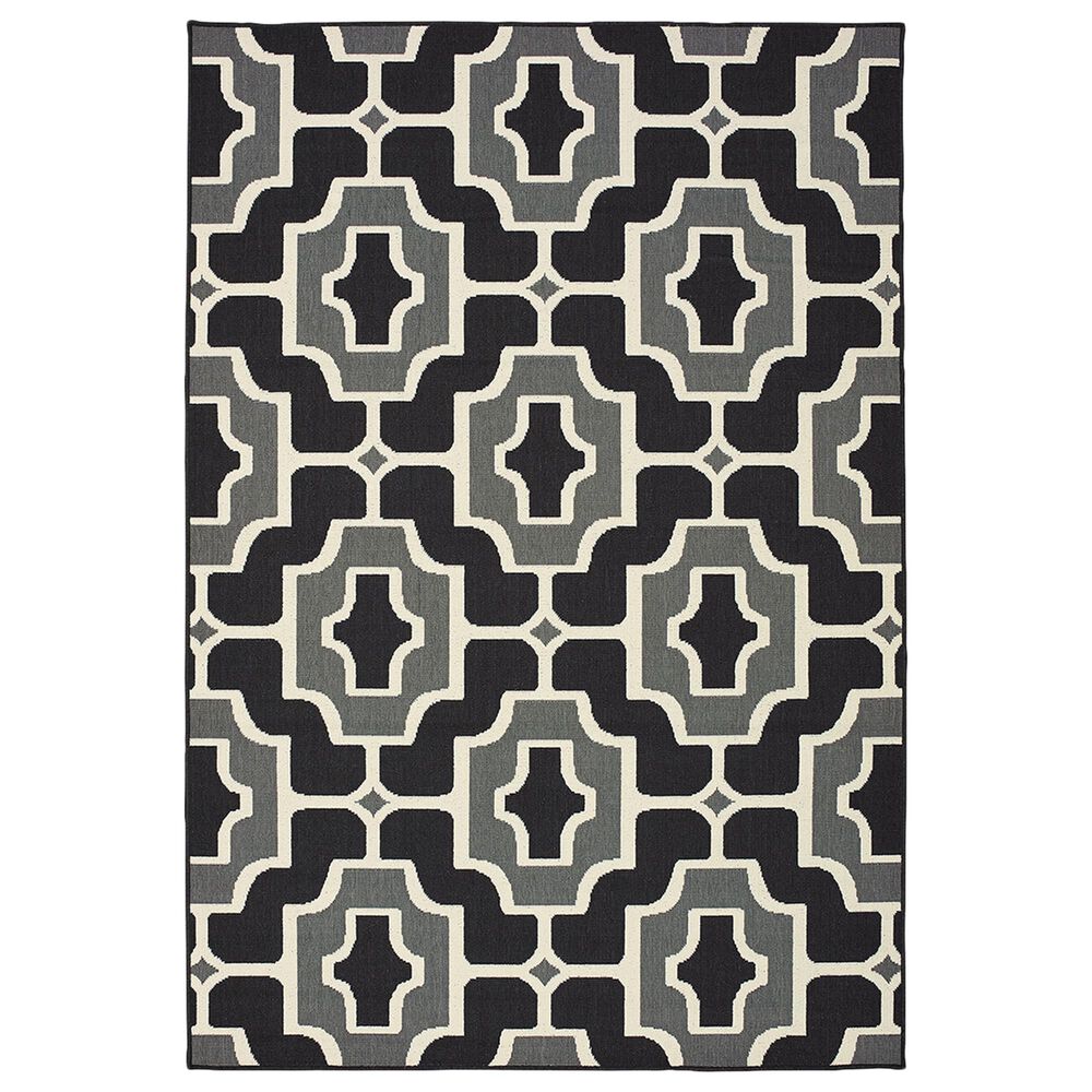 Oriental Weavers Marina 1491Z 2"5" x 4"5" Black and Grey Area Rug, , large