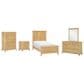 St Claire Home Today"s Traditions 5 Piece Twin Platform Panel Bedroom Set in Natural Hickory, , large