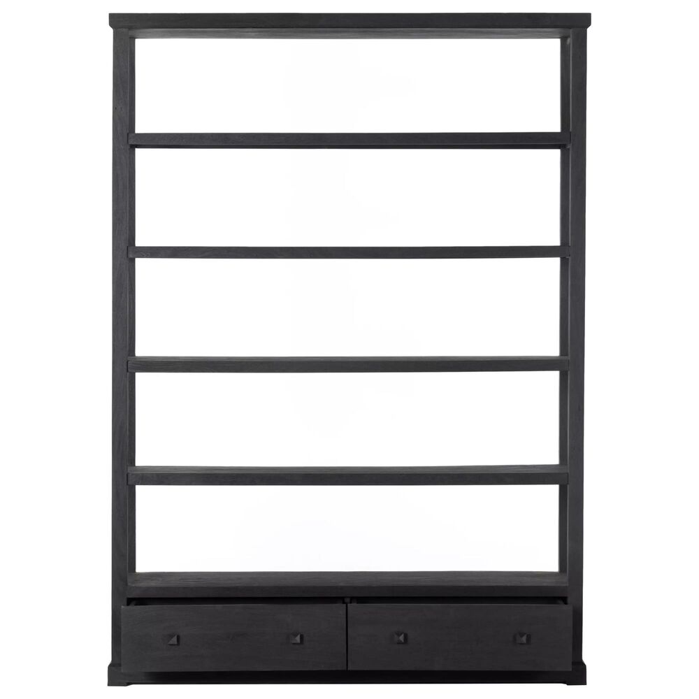 Four Hands Maya Woodmore 5-Shelf Bookcase in Dark Totem, , large