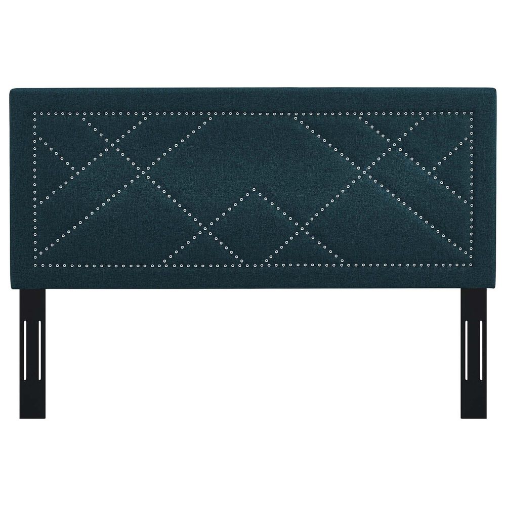 Modway Reese Upholstered Linen Fabric Full/Queen Headboard in Azure, , large