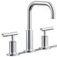 Kohler Purist Widespread Bathroom Sink Faucet with Lever Handles and High Gooseneck Spout in Polished Chrome, , large
