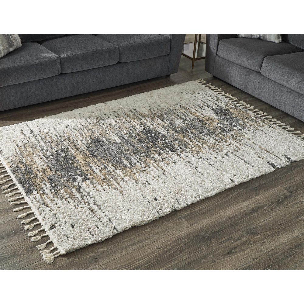 Ashley Jembeth 7&#39;8&quot; x 9&#39;8&quot; Cream, Beige, Gray, Charcoal and Gold Area Rug, , large