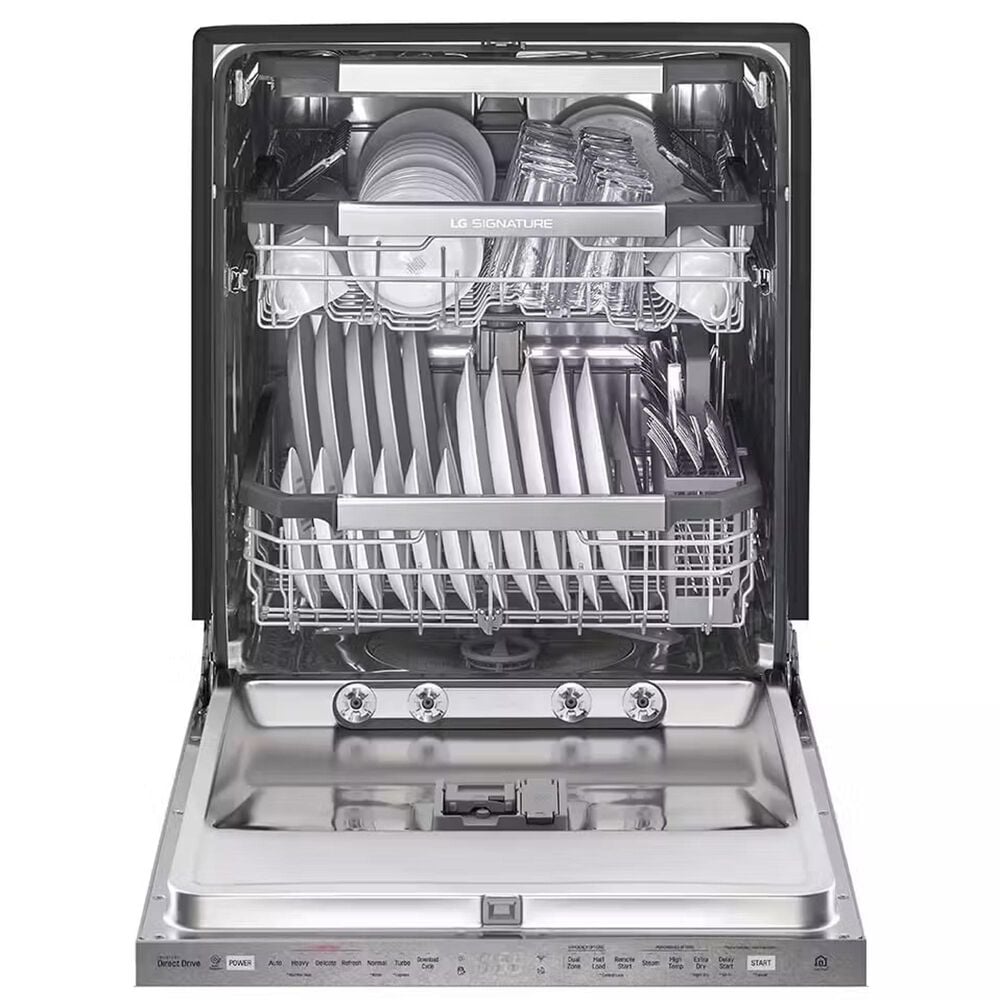 LG Signature Top Control Smart Wi-Fi Enabled Dishwasher with TrueSteam and QuadWash in Stainless Steel, , large
