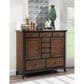St Claire Home Fenmore 2-Door 9-Drawer Chest in Mocha and Distressed Cherry, , large