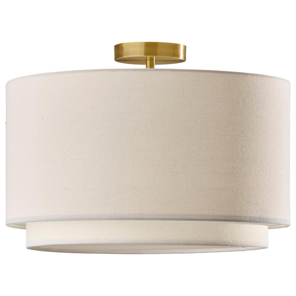 Adesso Finley Double Layer Flush Mount in Antique Brass, , large