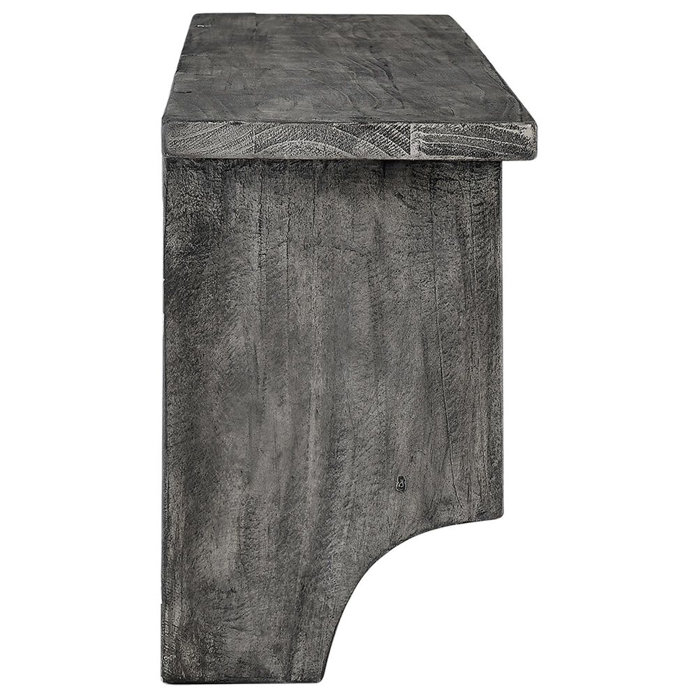 Timberlake Pomona 48&quot; Storage Wall Shelf with Coat Hook in Slate Gray, , large