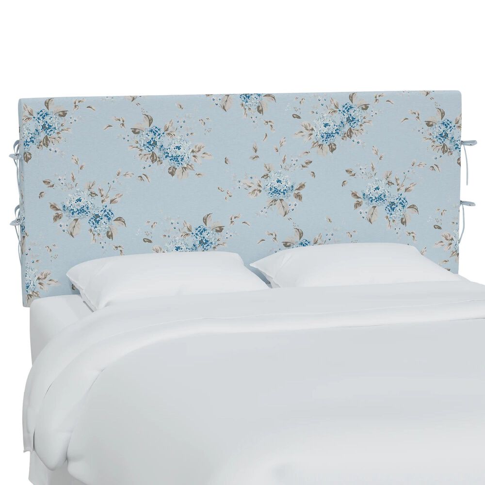 Rachel Ashwell Luella King Slipcover Headboard in Berry Bloom Blue, , large