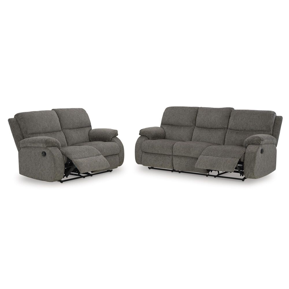Ashley Scranto Manual Reclining Sofa in Brindle, , large