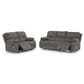 Ashley Scranto Manual Reclining Sofa in Brindle, , large