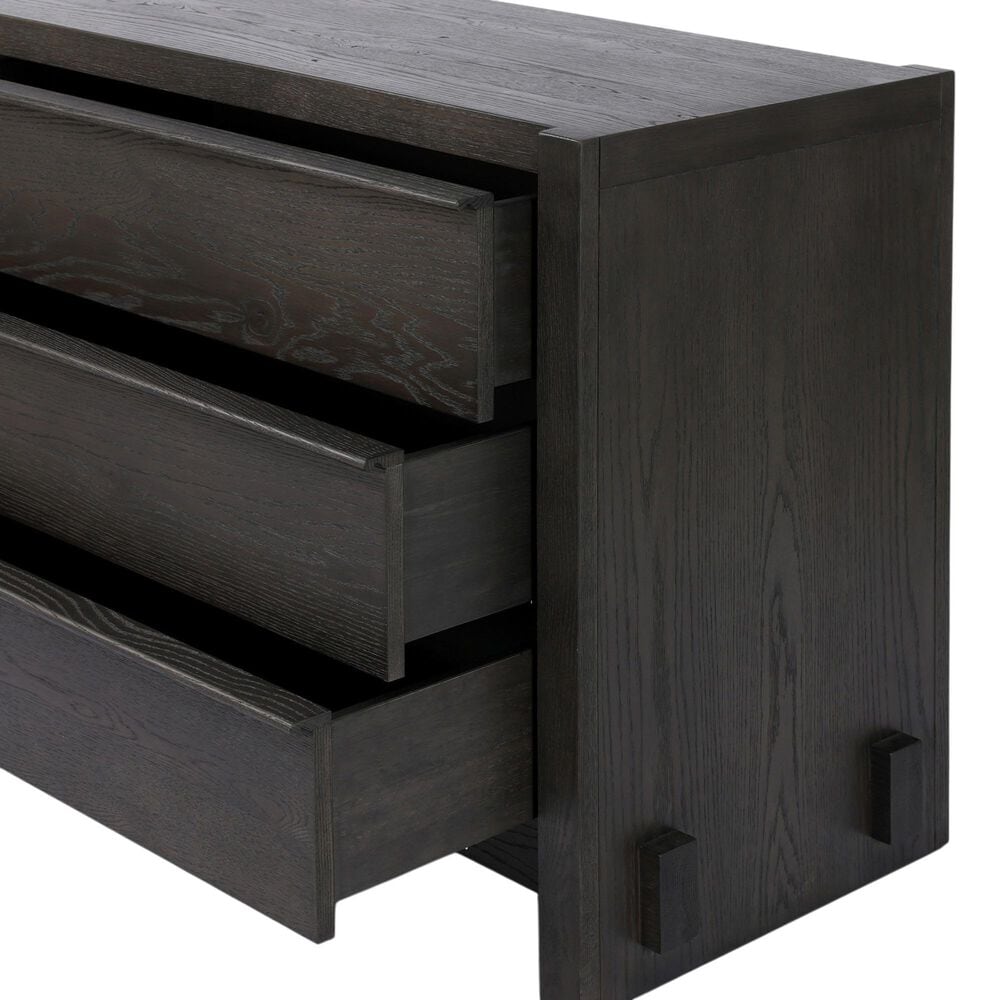 Four Hands Aramis 6 Drawer Dresser Only in Smoked Black Resawn, , large