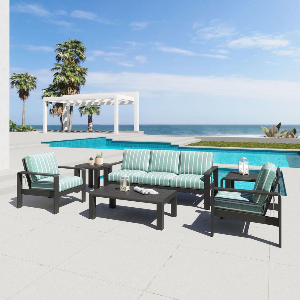 Zuo Modern Rolig Patio Coffee Table in Black, , large