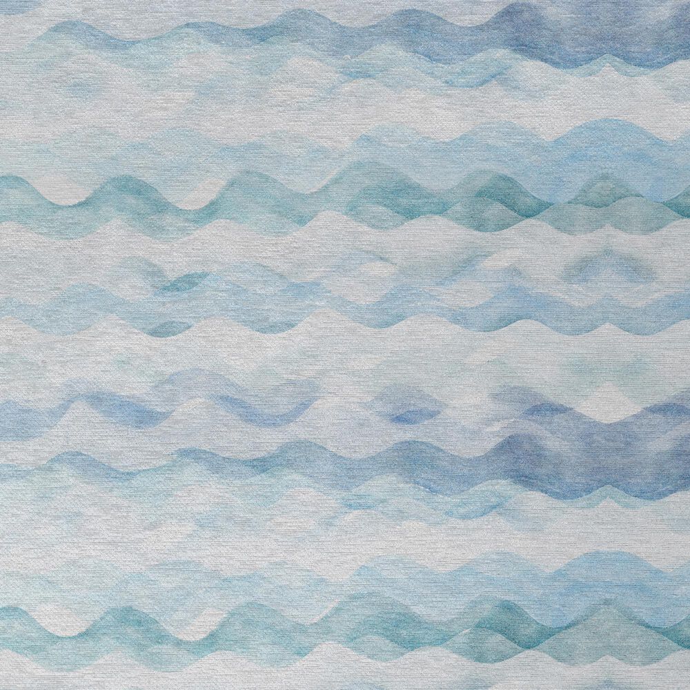 Dalyn Rug Company Seabreeze Chevron 8&#39; Round Denim Area Rug, , large