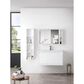 James Martin Vanities Milan 35.4" Square Bathroom Mirror in Glossy White, , large