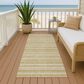 Dalyn Rug Company Soft Essentials Striped Gold 2"3" x 7"6" Indoor/Outdoor Runner, , large