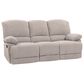 CorLiving Lea Reclining Console Sofa with Cupholders in Beige Fabric, , large