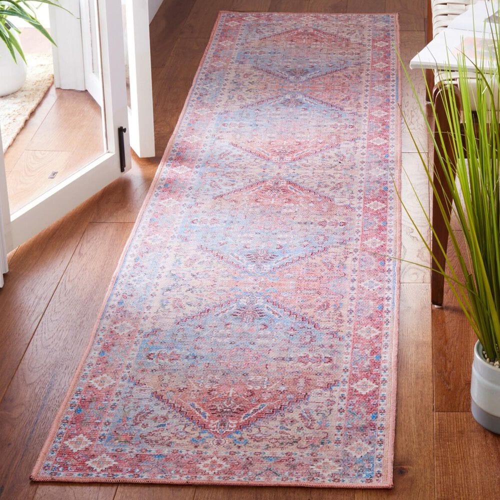 Safavieh Serapi Bohemian 2&#39; x 9&#39; Rust and Blue Runner, , large