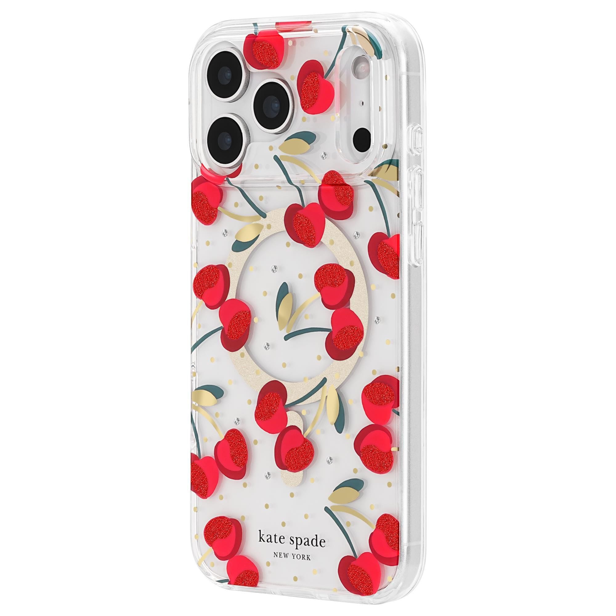 Kate Spade Protective MagSafe Case for iPhone 17 Pro Max in Cherry Dot
