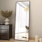 HOMLUX 64" x 21" Rectangular Leaning Floor Mirror in Black, , large