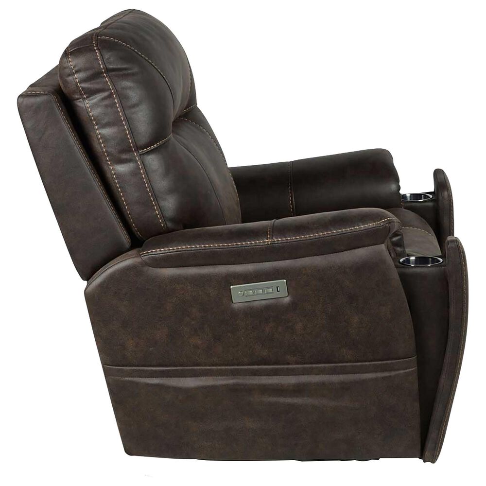 Steve Silver Lexington Triple Power Media Recliner in Saddle Brown, , large
