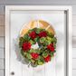 The Gerson Company 24" Geranium Twig Wreath in Green and Red, , large