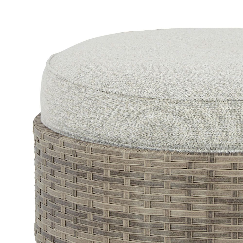 Ashley Calworth Patio Ottoman in Light Brown, , large